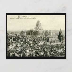 Panorama, Palais de Justice, Vintage Brussel Briefkaart