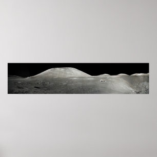 Panorama Snapshot van Apollo 17 Moon Landing Rover Poster