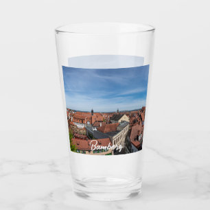 Panorama uitzicht van de oude stad van bovenaf in glas