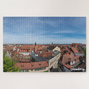 Panorama uitzicht van de oude stad van bovenaf in legpuzzel