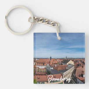 Panorama uitzicht van de oude stad van bovenaf in sleutelhanger