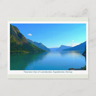 Panorama Uitzicht van Lustrafjorden Briefkaart