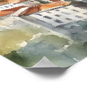 Panorama Uitzicht van Podgorica Montenegro Poster (Hoek)