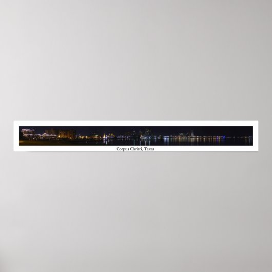 Panorama van de Corpus Christi Skyline Poster (Voorkant)
