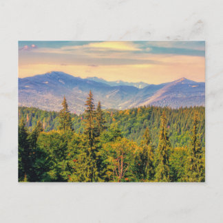 Panorama van de Karpaten Briefkaart