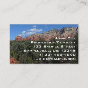 Panorama van de Rode Rocks in Sedona Arizona Visitekaartje