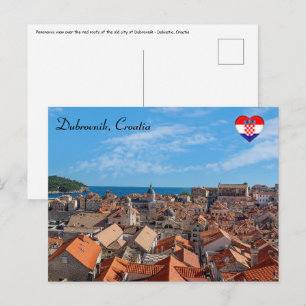 Panorama van de stad Dubrovnik - Kroatië Briefkaart