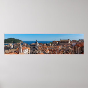 Panorama van de stad Dubrovnik - Kroatië Poster
