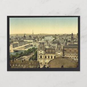 Panorama van de zeven bruggen, Parijs, klasse Fran Briefkaart