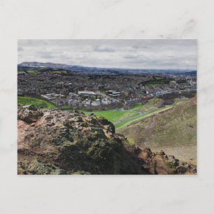 Panorama van Edinburgh Scotland van Arthur's Seat Briefkaart