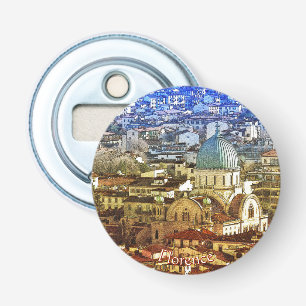 Panorama van Florence, Italië Button Flesopener