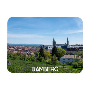 Panorama van het historische oude centrum van Bamb Magneet