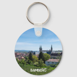 Panorama van het historische oude centrum van Bamb Sleutelhanger