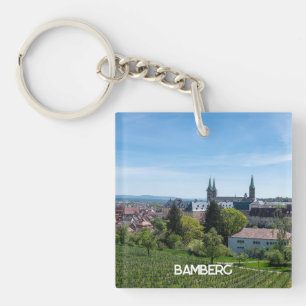 Panorama van het historische oude centrum van Bamb Sleutelhanger