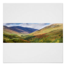 Panorama van het Schotse hoogland Glossy Poster