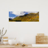 Panorama van het Schotse hoogland-Poster Poster (Keuken)