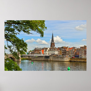 Panorama van Maastricht, Nederland Poster