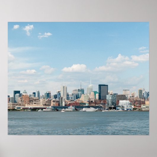 Panorama van Midtown Manhattan over de Hudson Poster (Voorkant)