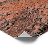 Panorama van Mount Sharp op Mars Poster (Hoek)
