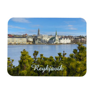Panorama van Reykjavik Magneet