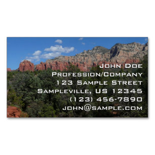 Panorama van rode rotsen in Sedona Arizona Magnetisch Visitekaartje