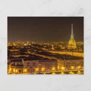 Panorama van Turijn met de mole Antonelliana 's na Briefkaart