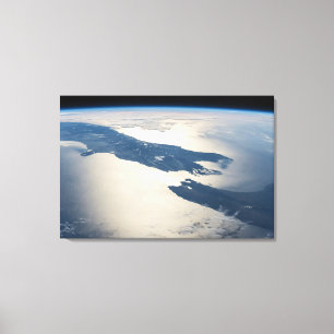 Panorama vanuit de ruimte markeert de straat van C Canvas Afdruk