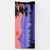 Panorama zonsondergang spandoek (Verticaal)