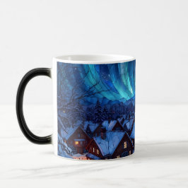 Panoramic Stained Glass Winter Village Magische Mok