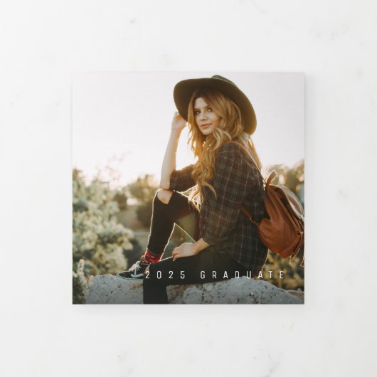 Panoramisch Afstuderen tri-Fold aankondiging (Cover)