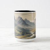 Panoramisch berglandschap tweekleurige koffiemok (Center)