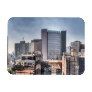 Panoramisch Cityscape van Mexico City Magneet
