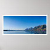 Panoramisch Lake Side Hills Spring Bloom Poster (Voorkant)