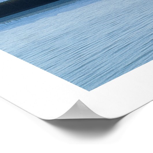 Panoramisch Lake Side Hills Spring Bloom Poster (Hoek)