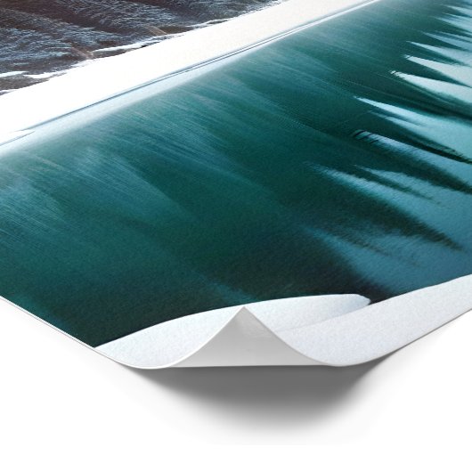 Panoramisch Landschap Bergen Lake Natuur rustig Poster (Hoek)