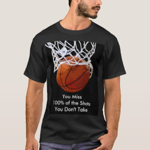 Panoramisch Motivatie Citaat Basketball T-shirt
