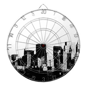 Panoramisch New York City Dartboard Dartbord