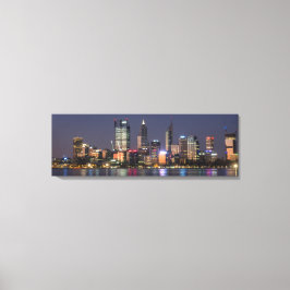 Panoramisch Perth City Skyline Canvas Afdruk