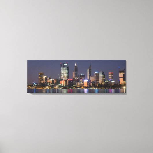 Panoramisch Perth City Skyline Canvas Afdruk (Voorkant)