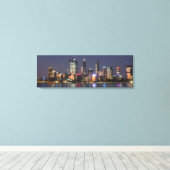Panoramisch Perth City Skyline Canvas Afdruk (Insitu (Houten vloer))