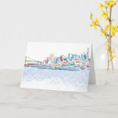 Panoramisch San Franciso, CA Kaart (Gele Bloem)