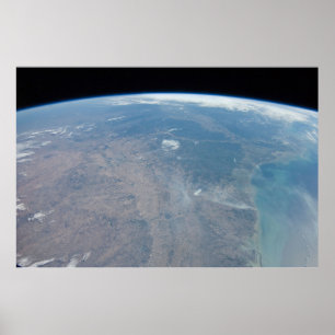 Panoramisch Texas en de Golf van Mexico Poster