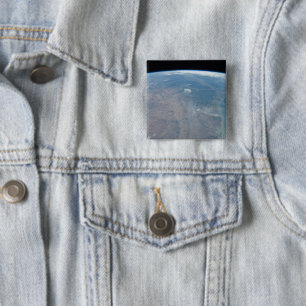 Panoramisch Texas en de Golf van Mexico Vierkante Button 5,1 Cm