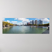 Panoramisch uitzicht Front de Seine - Parijs, Fran Poster (Voorkant)