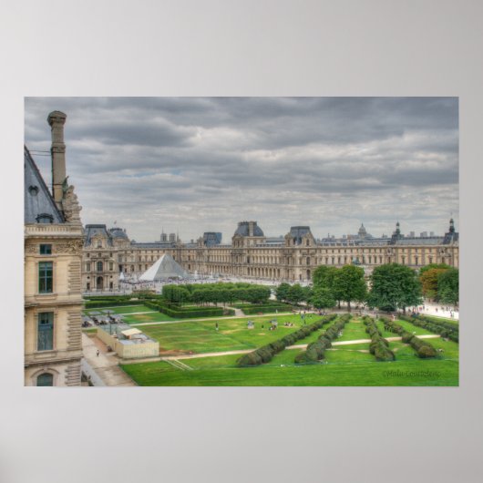 Panoramisch uitzicht Musee du Louvre Poster (Voorkant)
