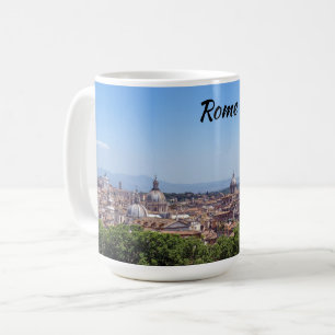 Panoramisch uitzicht op Rome vanuit Castel Sant'An Koffiemok