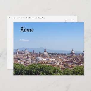 Panoramisch uitzicht Rome van Castel Sant'Angelo Briefkaart