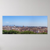 Panoramisch uitzicht Rome van Castel Sant'Angelo Poster (Voorkant)