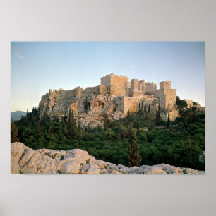 Panoramisch uitzicht van de Acropolis Poster