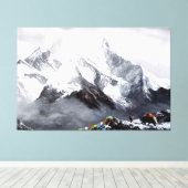 Panoramisch Uitzicht van de Everest Mountain Canvas Afdruk (Insitu (Houten vloer))